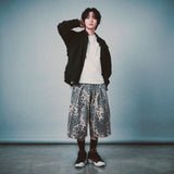 leopard grunge capri shorts_grey