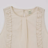 Cream Ruffle Mini Dress