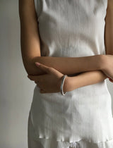 Matt O ring letter bangle
