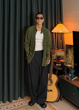 [ VIR Style Original ] China Collar Pleated Jacket 2COLOR