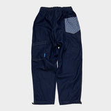 stripe patch denim pants_blue