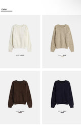 [Unisex]ショルダーボタンニット(4color)