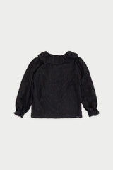 Flor frill blouse_black