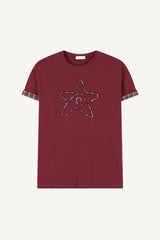 Check Star Applique T-shirt