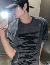 レタリングブラッシュドローイング半袖Tシャツ