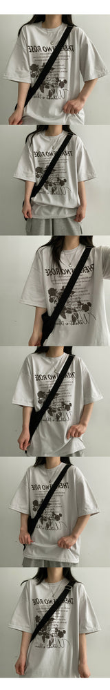 ローズショートスリーブドtシャツ