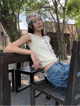 Design Sleeveless Knitwear Two-piece Cardigan Set