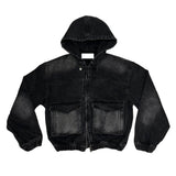Denim hood jacket