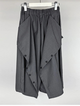 BUTTON TWO-WAY BERMUDA SLACKS (3C)