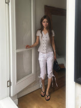 Double button v blouse