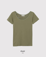Basic Mood Slim U-neck T-shirt (6color)