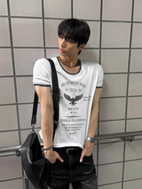 イーグル グラフィック クロップド マッスルT