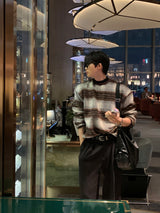 LMN Revival Wool Check Sweatshirt (2 colors)