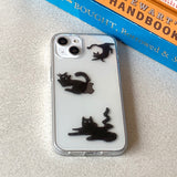 Three Black Cat Phone Case