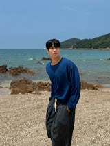 Lur linen denim bermuda pants