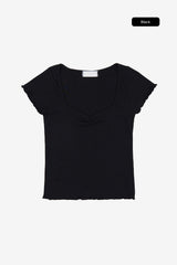 Fable slim ribbed tee