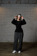 FAIRY WOOL LONG SLEEVE / BLACK