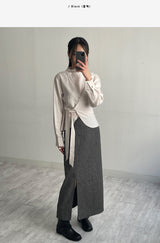 [FW/Setup Available] ボカシボタンロングスカート