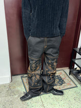  [Hand-Made「007」] Snowflake Studded Pants_Black