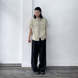Relaxed Pleat Wide Trousers