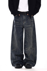 Vintage Washed Wrinkle Jeans