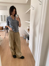 ツーピンタックワイドパンツ (3C)