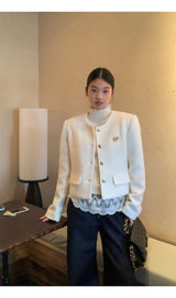 クラシックウールノーカラージャケット