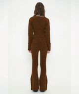 COLOR KNIT FLARE PANTS