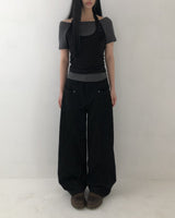 ウィンティ カットアウト ワイドパンツ