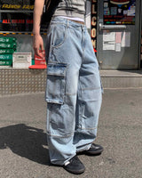 (Unisex) モンスターカーゴデニムパンツ