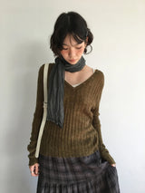 Joupe check long skirt (2color)