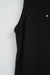 (W) Dot Black Sleeveless