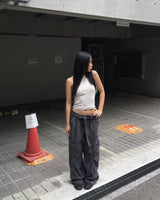 Belted dying cargo pants