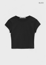 [B-BASIC] Cool Standard Round Crop Short Sleeve T-shirt (2SIZE)