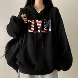 Enwa NYC Stars and Stripes Boxy Fit Hoodie