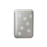 magsafe case dot silver leather card wallet set