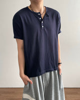 Day Henley neck Crop Short sleeve T