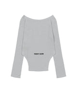 520 BOATNECK SHEER LONG SLEEVE (GRAY) F26QB047