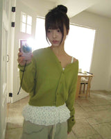 Hunin Basic V-Neck Knit Cardigan