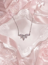 [IVE Wonyoung Necklace/Anti-tarnish] Heavenly Crystal Semi Choker Necklace - Silver