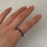 レターリング / [CCNMADE] LETTER RING 2 (NAVY)