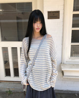 ネイティン ストライプ ロングスリーブ ニット