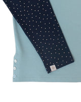 patched raglen t-shirts / sky