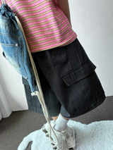 Nulang Non-Fade Keyring Hip Cargo Bermuda 2 Color 