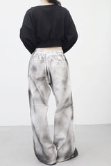 (Unisex) Sharp Wash Pattern Pants