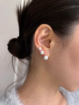 [925silver] マットハーフボールピアス (10mm)