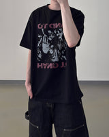 タッチグラフィックオーバーサイズハーフTシャツ
