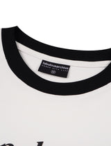 UNISEX Leris Raglan Line Color Long Sleeve White Black (FCD3TS801M)