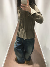 Plaid Check Low Blouse (2color)