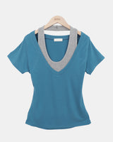 Miton Halter Neck Short-Sleeve T-Shirt